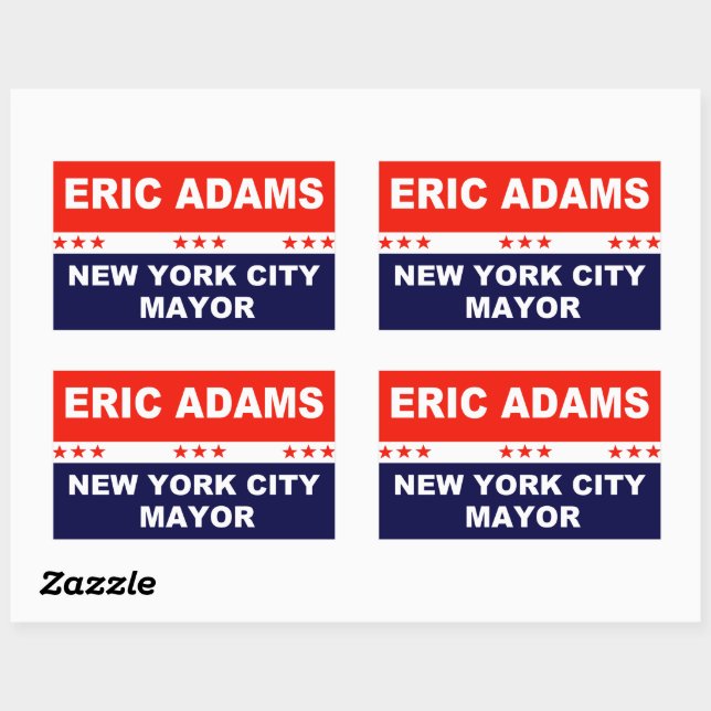 Eric Adams New York City Mayor Rectangular Sticker (Sheet)