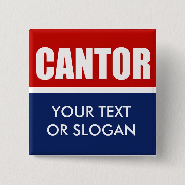 ERIC CANTOR 2012 15 CM SQUARE BADGE (Front)