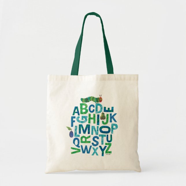 Eric Carle | Alphabet Caterpillar Letters Pattern Tote Bag (Front)