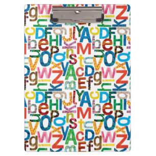 Eric Carle Alphabet Pattern Letters Clipboard