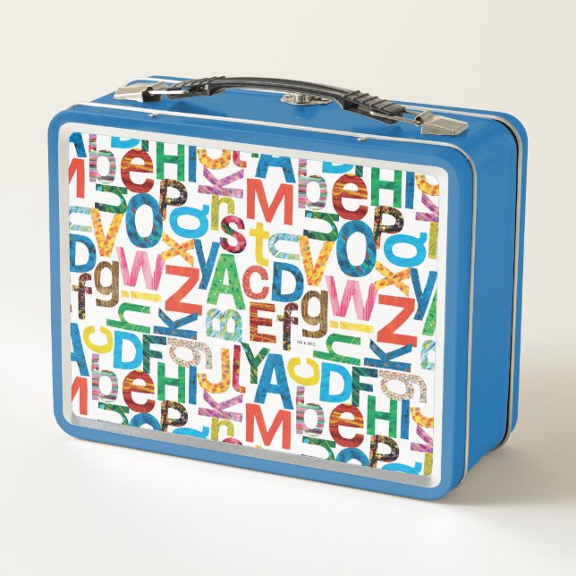 Eric Carle | Alphabet Pattern Letters Metal Lunch Box (Back)