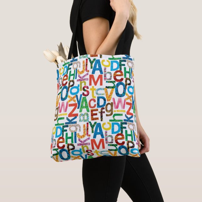 Eric Carle | Alphabet Pattern Letters Tote Bag (Close Up)