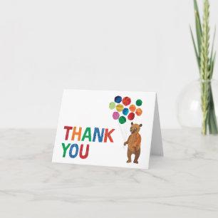 Eric Carle Brown Bear - Beary Happy Birthday Thank You Card