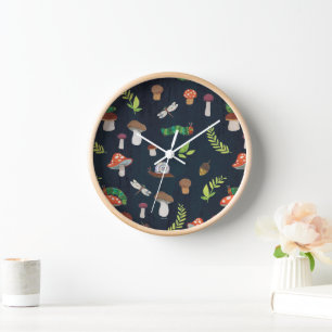 Eric Carle   Bugs and Mushrooms Pattern Clock