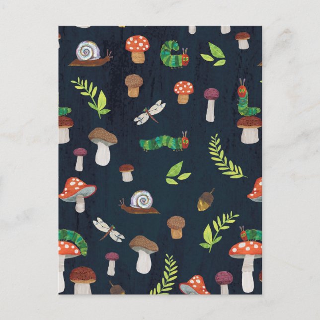 Eric Carle | Bugs and Mushrooms Pattern Postcard (Front)