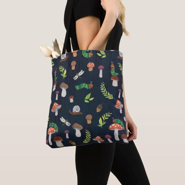 Eric Carle | Bugs and Mushrooms Pattern Tote Bag (Close Up)