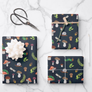 Eric Carle   Bugs and Mushrooms Pattern Wrapping Paper Sheet