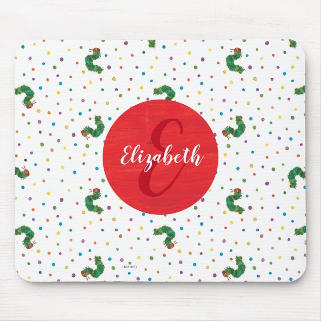 Eric Carle | Caterpillar and Dots Pattern Mouse Pad (Front)