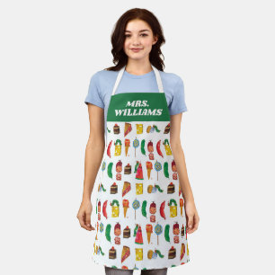 Eric Carle Caterpillar and Food Pattern Apron