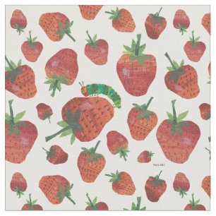 Eric Carle Caterpillar and Strawberry Pattern Fabric