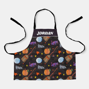 Eric Carle   Caterpillar Black Halloween Pattern Apron