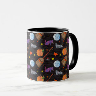 Eric Carle Caterpillar Black Halloween Pattern Mug