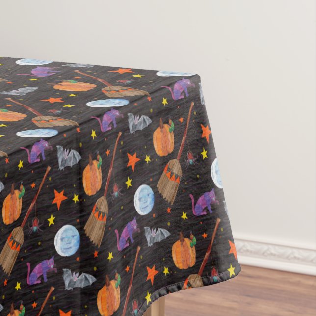 Eric Carle | Caterpillar Black Halloween Pattern Tablecloth (In Situ)