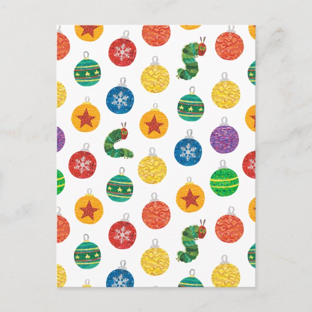 Eric Carle | Caterpillar Christmas Pattern Postcard (Front)
