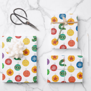 Eric Carle   Caterpillar Christmas Pattern Wrapping Paper Sheet