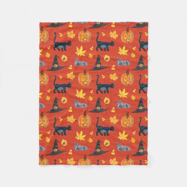 Eric Carle | Caterpillar Halloween Pattern Fleece Blanket (Front)