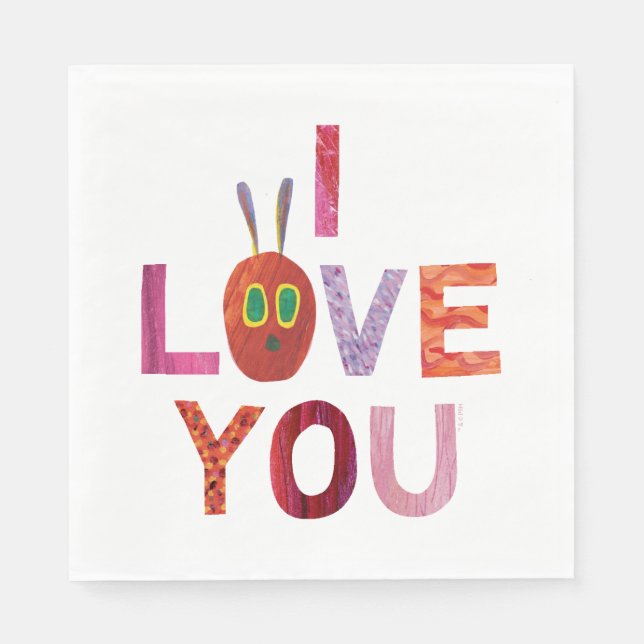 Eric Carle | Caterpillar I Love You Napkin (Front)