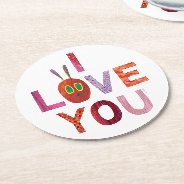 Eric Carle | Caterpillar I Love You Round Paper Coaster (Angled)