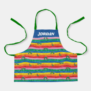 Eric Carle   Caterpillar Rainbow Stripe Pattern Apron