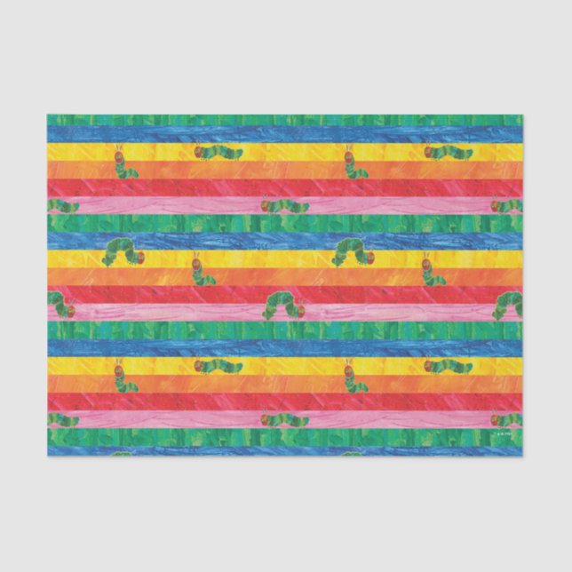 Eric Carle | Caterpillar Rainbow Stripe Pattern Tissue Paper (Front)