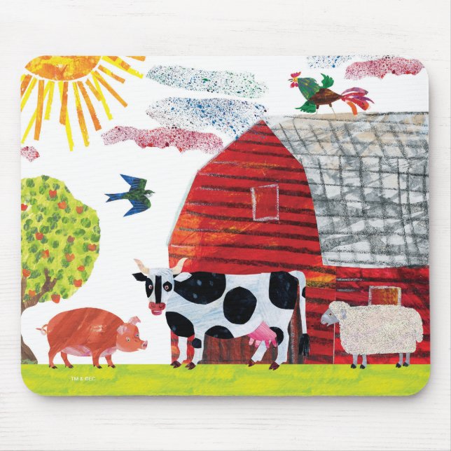 Eric Carle | Colourful Farm Scene Mouse Pad (Front)