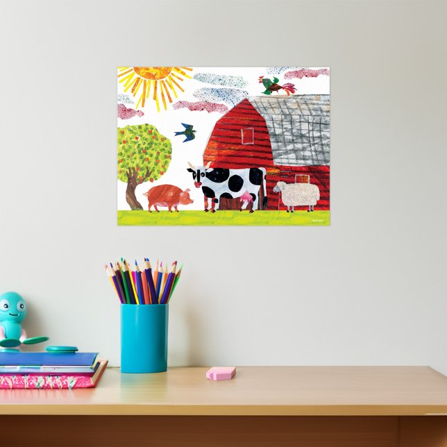 Eric Carle | Colourful Farm Scene Poster (Poster on wall)