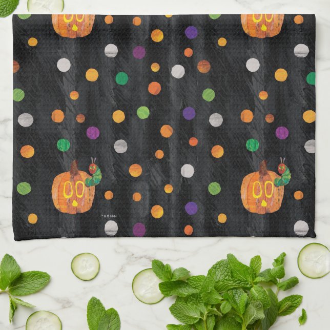 Eric Carle | Halloween Polka Dot Pattern Tea Towel (Folded)