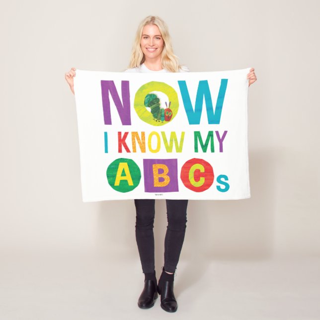 Eric Carle Now I Know My ABCs Fleece Blanket (In Situ)