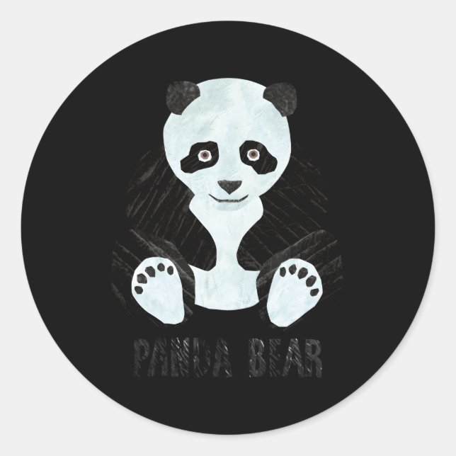 Eric Carle Panda Bear Classic Round Sticker (Front)