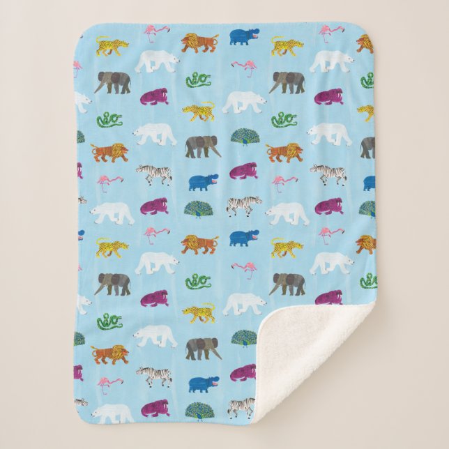 Eric Carle | Polar Bear - Winter Friends Sherpa Blanket (Front)