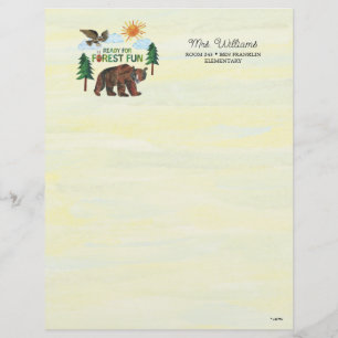 Eric Carle Ready for Forest Fun Custom Letterhead