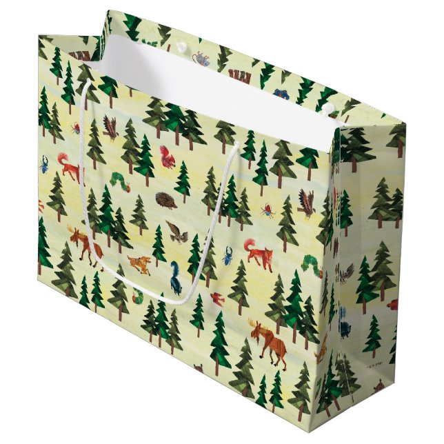 Eric Carle | Ready for Forest Fun Pattern Large Gift Bag (Front Angled)