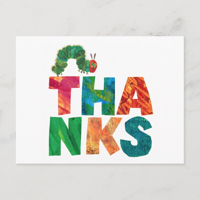 Eric Carle | Thanks Caterpillar Postcard (Front)