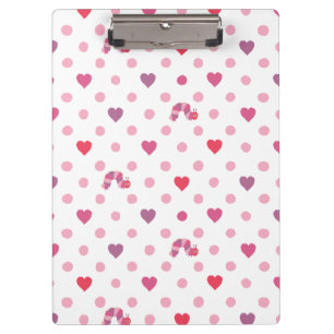 Eric Carle Valentine Heart Polka Dot Pattern Clipboard