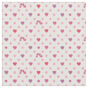 Eric Carle Valentine Heart Polka Dot Pattern Fabric