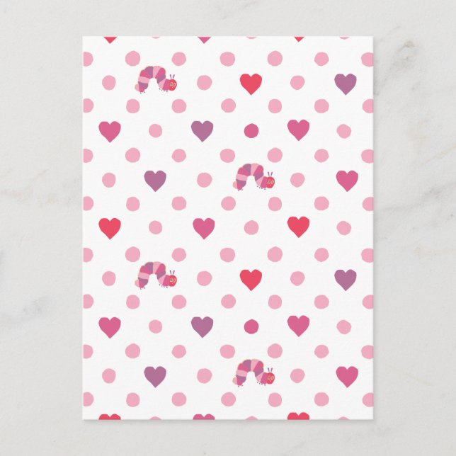 Eric Carle | Valentine Heart Polka Dot Pattern Postcard (Front)