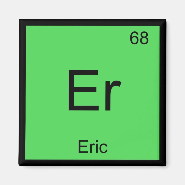 Eric Name Chemistry Element Periodic Table Magnet (Front)
