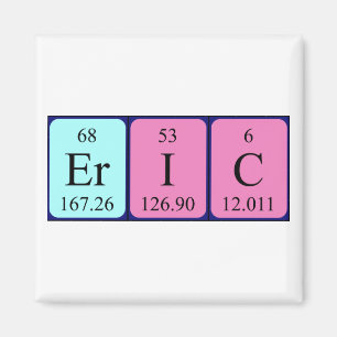 Eric periodic table name magnet