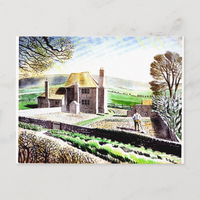 Eric Ravilious art, Shepherd's Cottage  Postcard (Front)