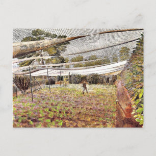 Eric Ravilious art, Strawberry Nets Postcard