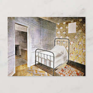 Eric Ravilious art, The Bedstead Holiday Postcard