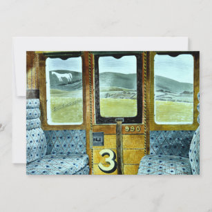 Eric Ravilious art, Train Landscape, Card