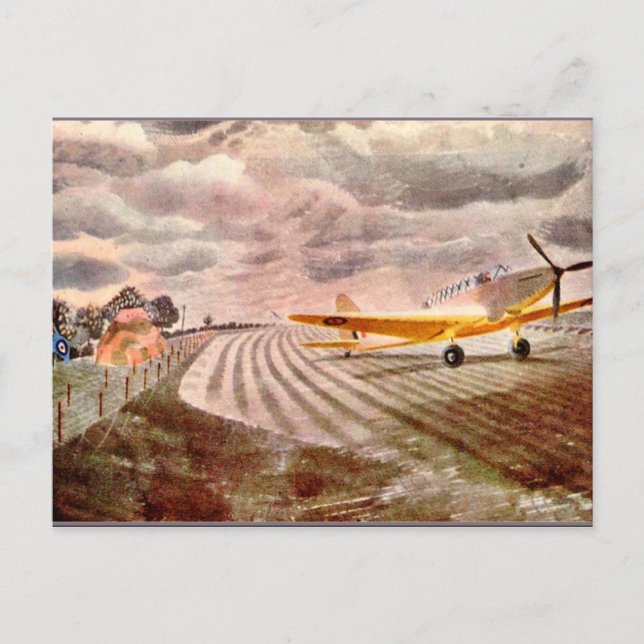 Eric Ravilious artwork, Fairey Battle Postcard (Front)
