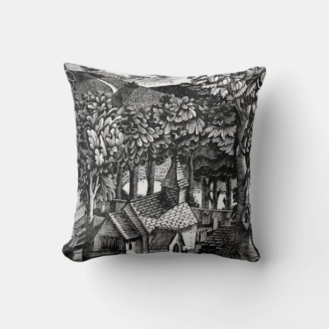 Eric Ravilious - Church under a Hill, Cushion (Front)