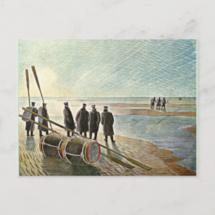 Eric Ravilious - Dangerous Work at Low Tide  Postcard