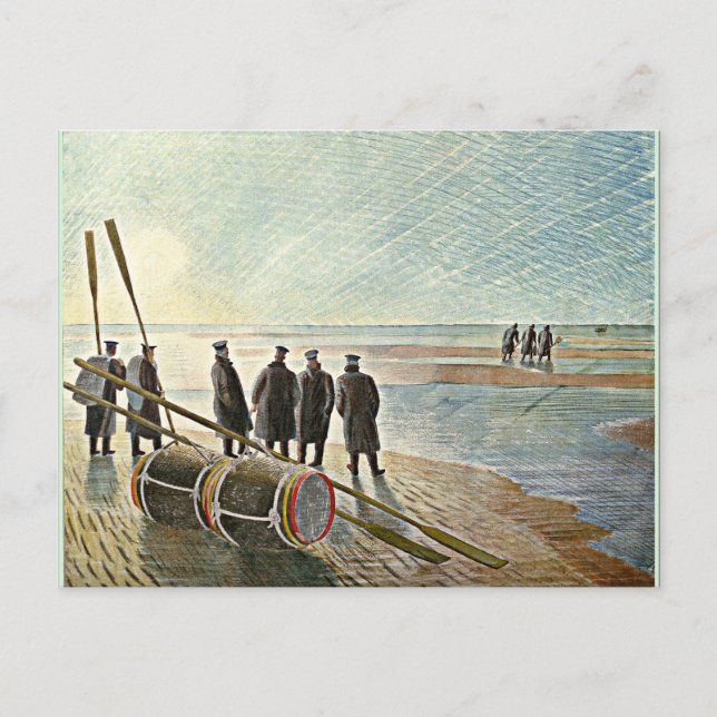 Eric Ravilious - Dangerous Work at Low Tide  Postcard (Front)