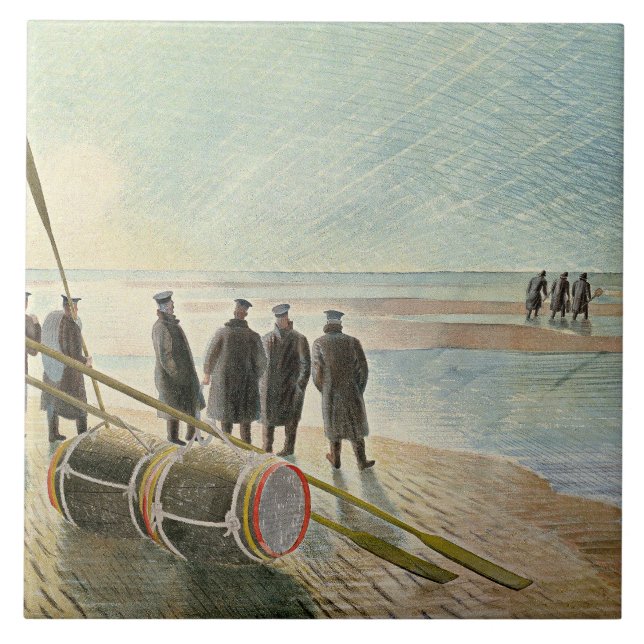 Eric Ravilious - Dangerous Work at Low Tide, Tile (Front)
