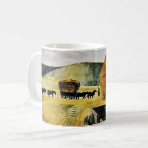 Eric Ravilious - Furlongs, famous painting, Coffee Mug