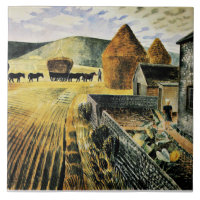Eric Ravilious - Furlongs, fine art painting,