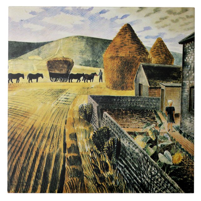 Eric Ravilious - Furlongs Tile (Front)